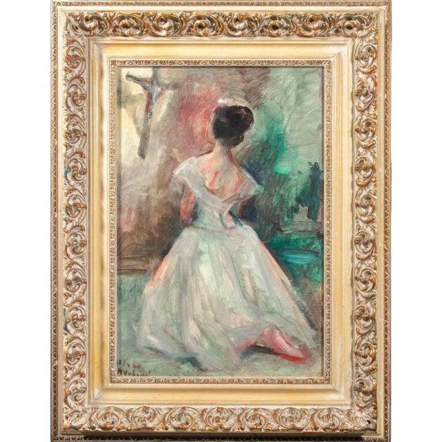 Miloslava Vrbova-Štefková, Juliet in Prayer, Oil Painting, Mid-20th Century For Sale - Image 6 of 6