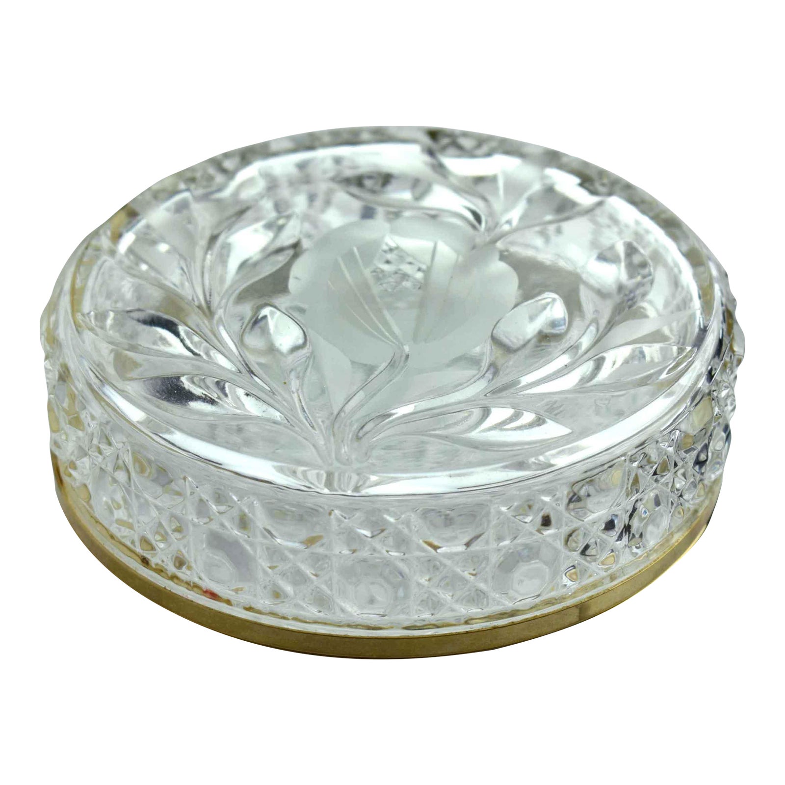 Vintage Beyer Bleikristall West German Crystal Hinged Trinket Dresser ...