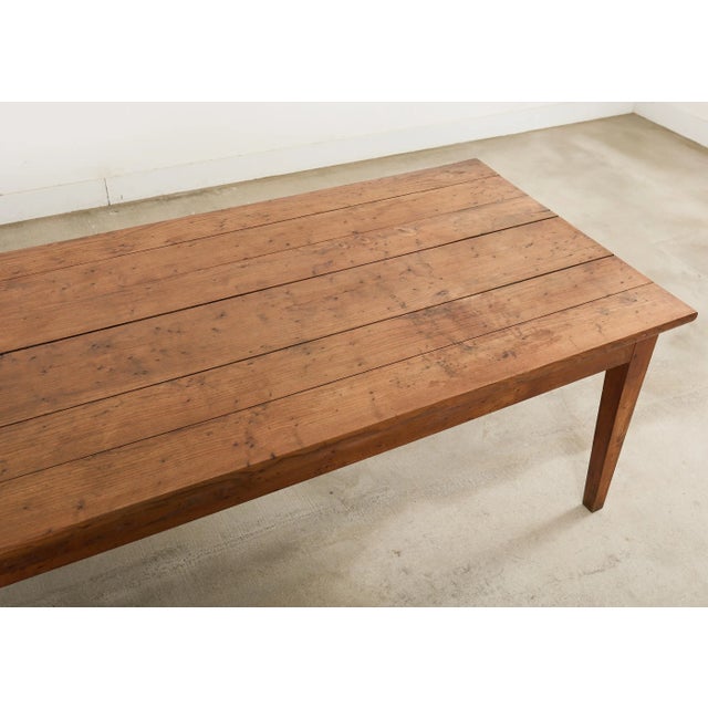 Wood 19th Century Country French Provincial Oak Farmhouse Dining Table 9.75 Ft For Sale - Image 7 of 18
