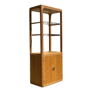 Vintage Coastal Pencil Reed Etagere For Sale