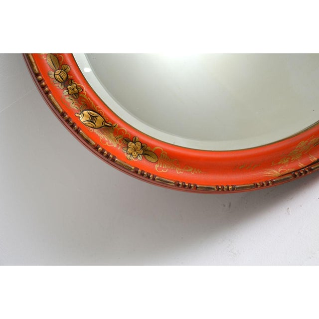 Antique Chinoiserie Lacquered Mirror, 1920s For Sale - Image 6 of 10