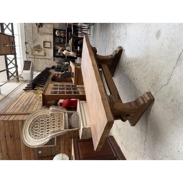 Monastery‑Style Oak Table, 1960s For Sale - Image 4 of 14