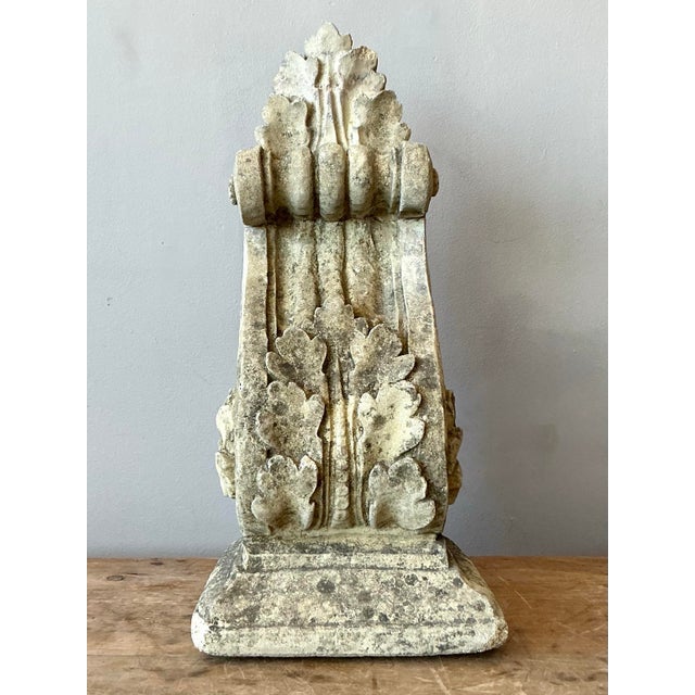 Vintage Regency Patinated Cast Concrete Architectural Bracket For Sale - Image 9 of 12