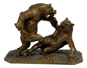 Christophe Fratin, The Bear Fight, 19th Century, Bronze
