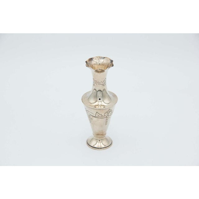 Silver Jar with Circular Base For Sale - Image 4 of 4