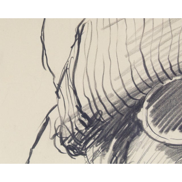 Drawing/Sketching Materials 1967 Charcoal Portrait Drawing by James L. Bruch For Sale - Image 7 of 8