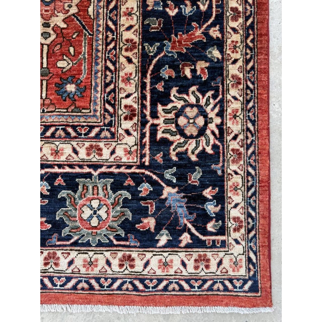 Vintage Persian Tabriz Design Palace Size Hand Knotted Rug, 10'00 X 14'00 For Sale - Image 4 of 5