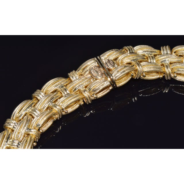 Roberto Coin Appassionata Solid 18k Yellow Gold Woven Collar Necklace – 77 Grams For Sale - Image 12 of 16