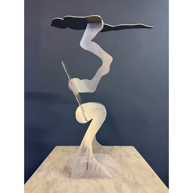 1970s “The Test” by William Dickey King – Aluminum Figural Sculpture Mid Century For Sale In Philadelphia - Image 6 of 8