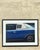 Blue Vintage Vibrant Car Print in Frame For Sale - Image 8 of 11