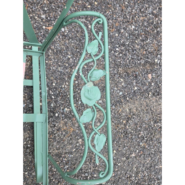 Vintage Woodard Wrought Iron Bouncer Chair Chantilly Rose Pattern For Sale In New York - Image 6 of 9