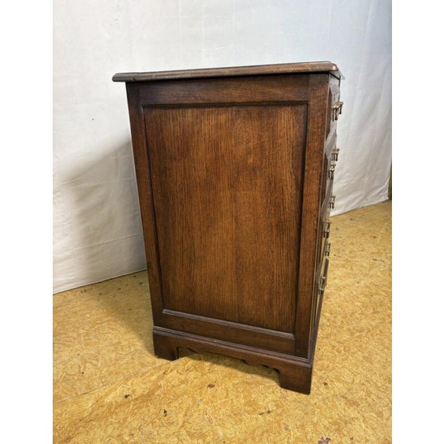 Wood Vintage Antique-Style Record Cabinet with Drawers, 1970s For Sale - Image 7 of 10