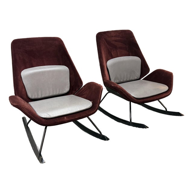 Scott Wilson for HBF Fulton Rocker Armchairs, Pair For Sale