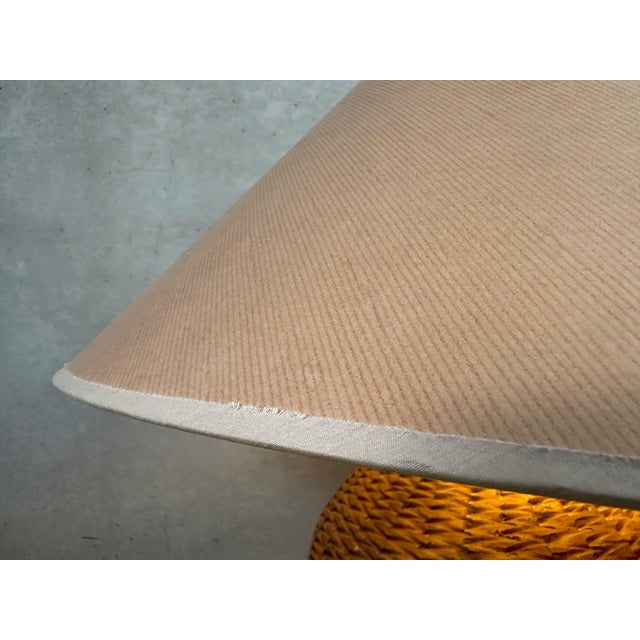 Textile Wabi Sabi Table Lamp in Terracotta, 1980s For Sale - Image 7 of 12