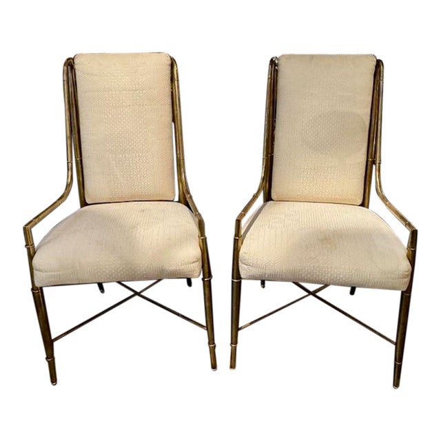 Pair of Vintage Mastercraft High Back Chairs For Sale