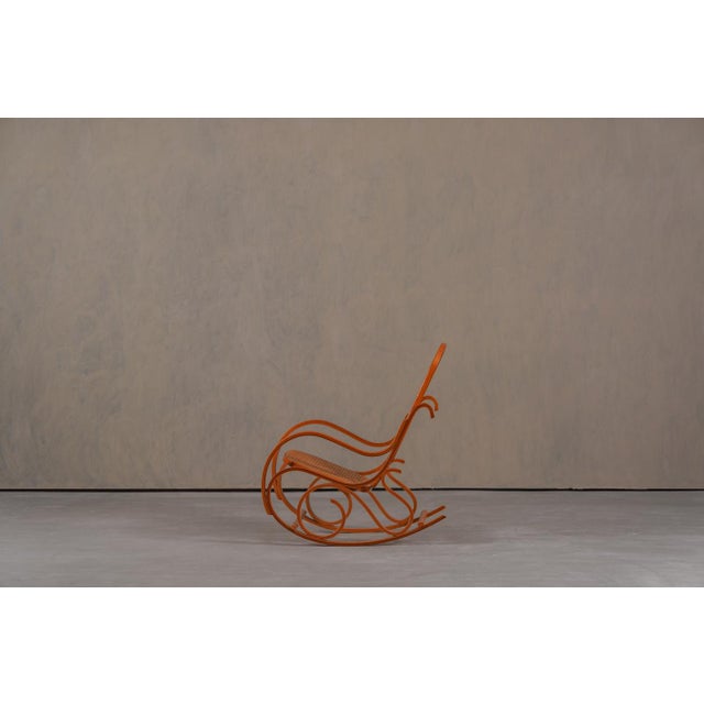 Wood Vintage Bentwood Rocking Chair by Luigi Crassevig, Italy, 1970s For Sale - Image 7 of 16