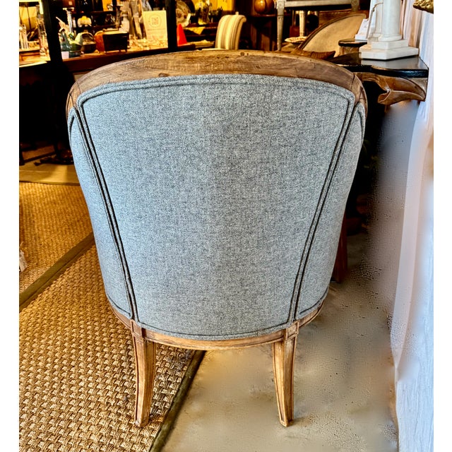 Pair Empire-Style Barrel-Back Bergeres, C. 1935-1940's For Sale - Image 11 of 13