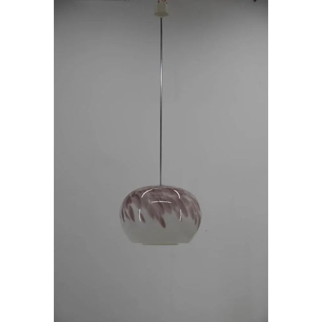 Art Glass Pendant Lamp, Czechoslovakia, 1970s For Sale - Image 4 of 11