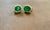 7 Ct Oval Shape Emerald & 1.5 Ct Diamond Post Back Earrings 14 Karat Yellow Gold For Sale - Image 10 of 18
