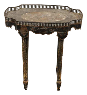 Antique Italian Painted Tray Top Side Table