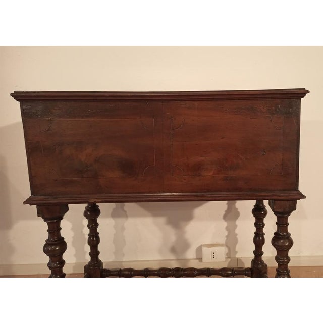 Louis XIII Style Walnut Flap Writing Desk, Italy, 18th Century For Sale - Image 15 of 18