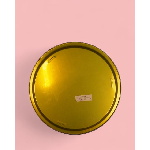 Metal Vintage Polish Tin Tray with Cats, 1970s For Sale - Image 7 of 8