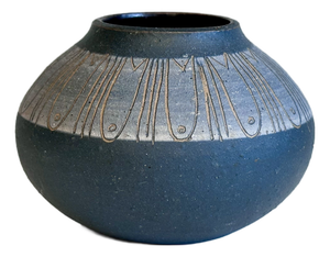 Studio Ceramic Vase with Incised Fish Decoration by Ulli Wittich-Großkurth, Jena, Germany, 1950s