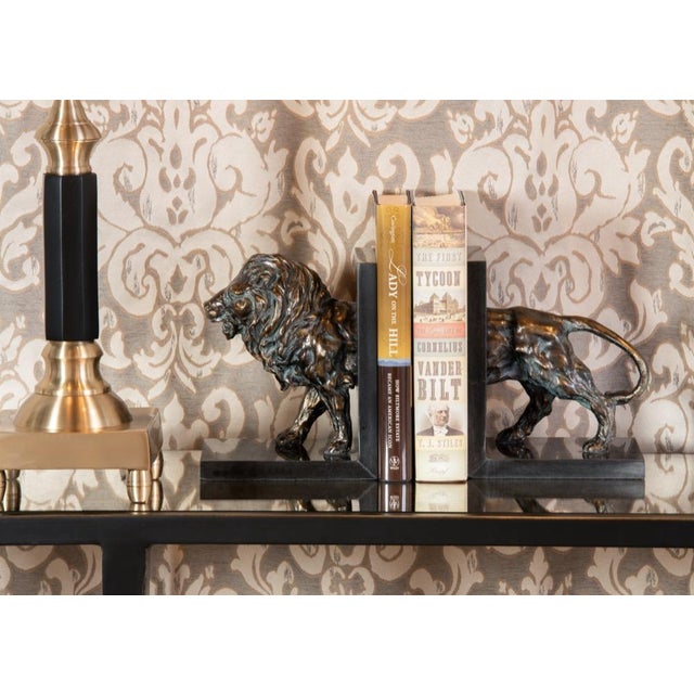 Contemporary Wildwood Brass Candlestick Table Lamp For Sale - Image 3 of 4