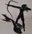 Sculpture Diana on the Hunt in Black Lacquered Metal, 1960s For Sale - Image 4 of 5