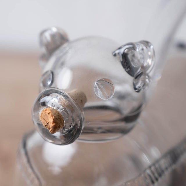 Mid-Century Modern Danish Holmegaard Glassworks Fyldehund Dog Decanter For Sale - Image 3 of 9