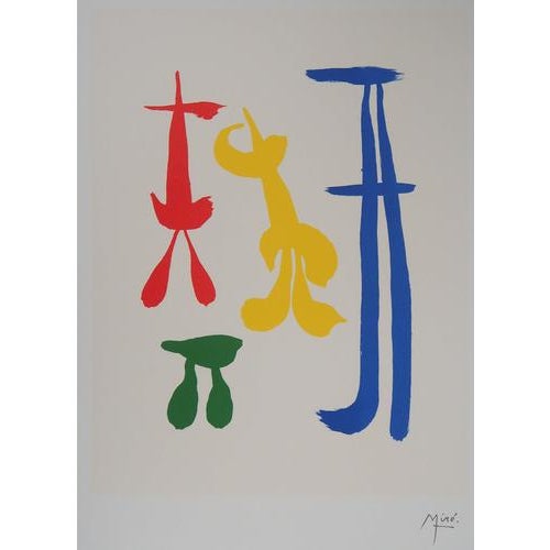 Joan Miró, Surrealist Family, Signed Lithograph For Sale - Image 3 of 6