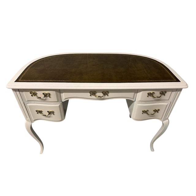 This stunning desk was originally manufactured by Sligh Furniture in 1971.Sligh coined it the “Ladies Desk” and it is...
