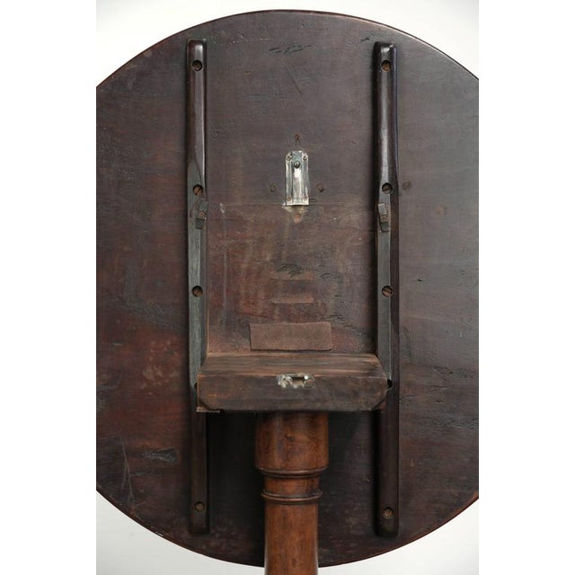 Brown Antique English Tilt-Top Table For Sale - Image 8 of 11