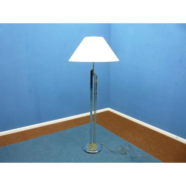 Regency Italian Brass & Chrome Floor Lamp, 1970s For Sale - Image 10 of 10