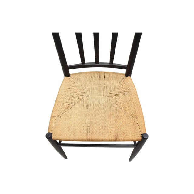 Mid-Century Ebonized Chiavari Style High-Back Chair For Sale - Image 10 of 14