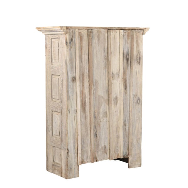 2020s Indian Bleached Teakwood Armoire Constructed From Antique Doors For Sale - Image 5 of 5