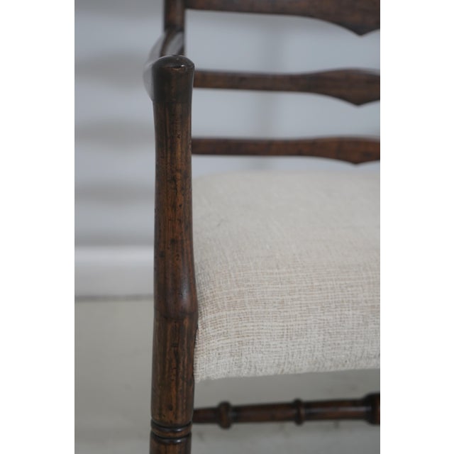 Jonathan Charles Country Ladder Back Settee For Sale - Image 12 of 18