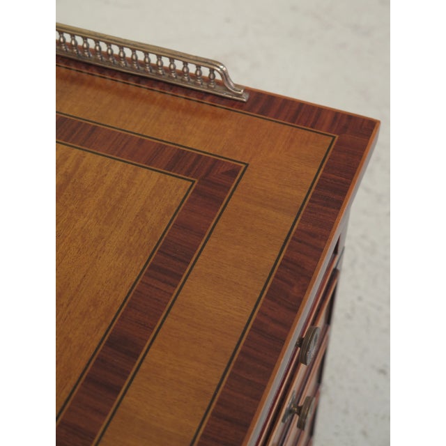 Maitland - Smith Traditional Maitland Smith Satinwood Inlaid Occasional Cabinet For Sale - Image 4 of 11