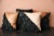 Handmade Geometric Shag Leather Decorative Pillow - Desert Sand & Black 18 X 18" Inches For Sale - Image 10 of 12