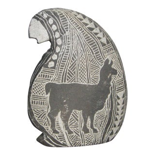 1990s Hopi Native American Painted Stone, Artist Signed Beem For Sale