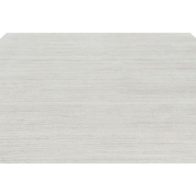 Contemporary Rug & Kilim’s Oversized Textural Rug in Solid White, Beige and Cream Striae For Sale - Image 3 of 8