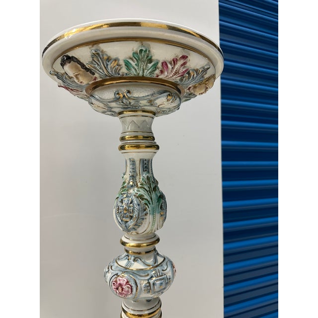 Vintage Italian Capodimonte Porcelain Pedestal or Plant