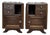 Vintage Art Deco Bedside Tables in Walnut, 1940s, Set of 2 For Sale
