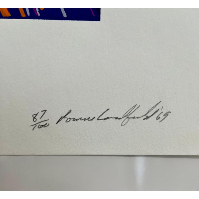 Abstract Expressionism Ronnie Landfield, Lyrical Abstraction Screenprint Serigraph Ronnie Landfield Color Field Abstract, 1969 For Sale - Image 3 of 4