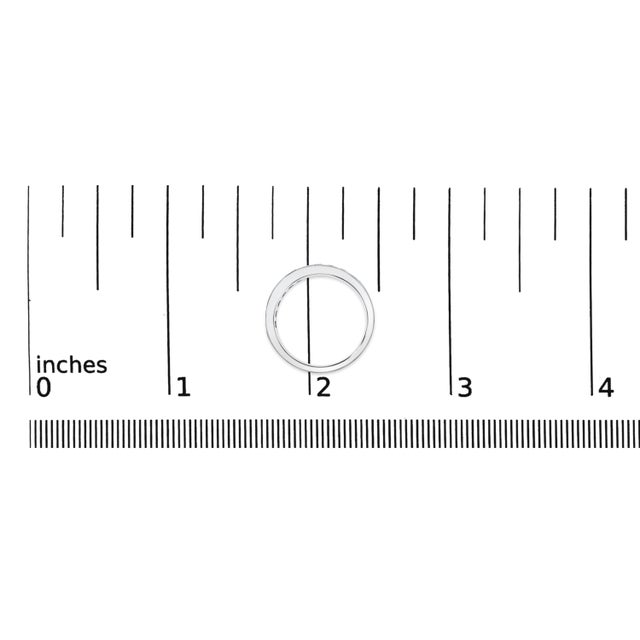 Metal 14K White Gold 1/2 Cttw Round Diamond 11-Stone Channel Set Band - Size 5.5 For Sale - Image 7 of 7