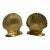Vintage Brass Calm Shell Bookends For Sale