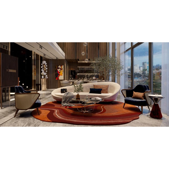 Metal Kanzashi 95 Coffee Table from Alma De Luce For Sale - Image 7 of 8