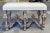 Stunning Venetian Style Polychromed and Gilt Hand Carved Wood Bench sold as found previously owned and used showing normal...