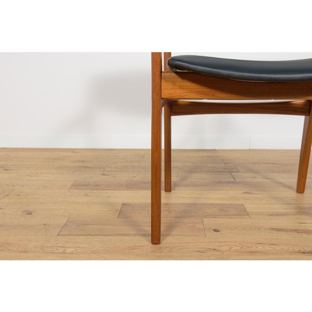 Mid-Century Teak & Leather Armchair, Denmark, 1960s For Sale - Image 14 of 17