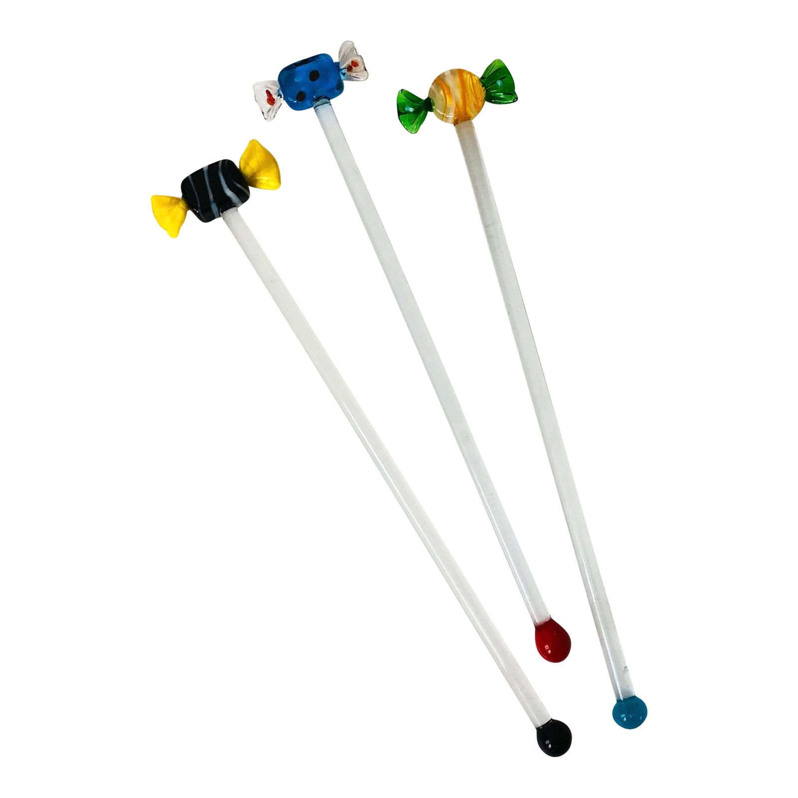 Glass Candy Drink Stirrers 3 Pieces Chairish